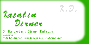 katalin dirner business card